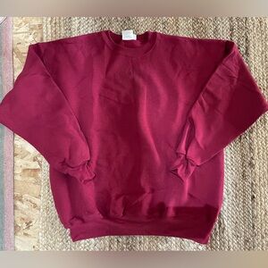 Vtg. Unisex Hanes Premium Weight Crew Neck Sweatshirt Burgundy XL NEW